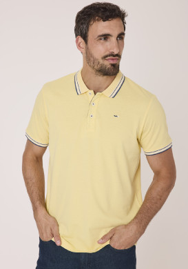 Polo manches courtes jaune homme