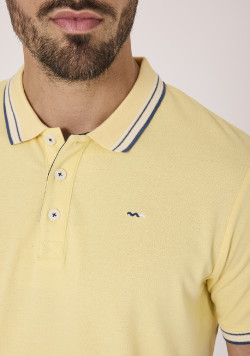 Polo manches courtes jaune homme