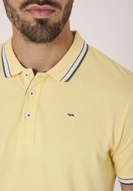 Polo manches courtes jaune homme