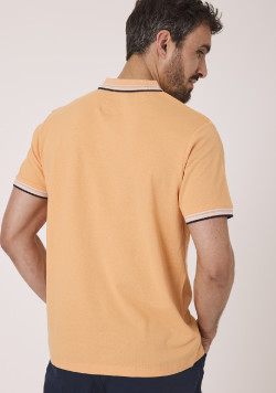 Polo manches courtes orange homme