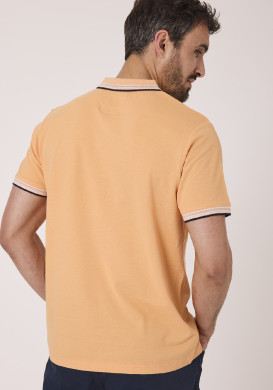 Polo manches courtes orange homme