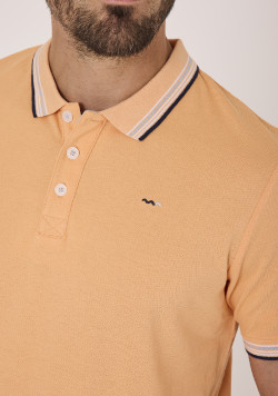 Polo manches courtes orange homme