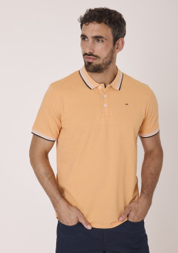 Polo manches courtes orange homme