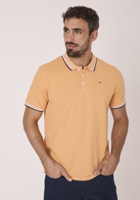 Polo manches courtes orange homme