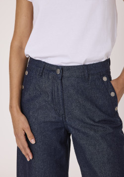 Jean large 7/8ème femme 100% coton