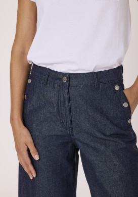 Jean large 7/8ème femme 100% coton