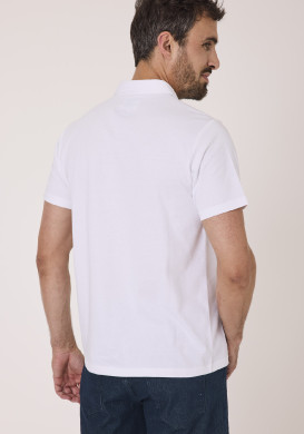Chemise manches courtes homme blanc 100% coton