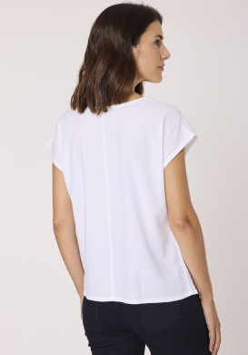 Blouse femme manches courtes viscose blanche