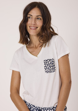 Tee-shirt manches courtes Femme blanc