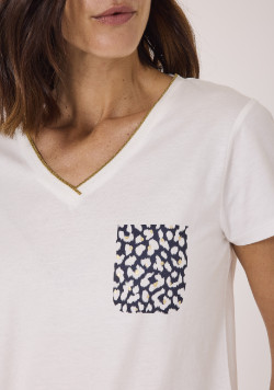 Tee-shirt manches courtes Femme blanc