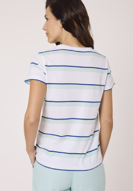 Tee Shirt manches courtes Femme rayures