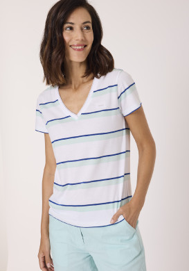 Tee Shirt manches courtes Femme rayures