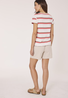 Tee Shirt manches courtes Femme rayures Tee Shirt manches courtes Femme rayures