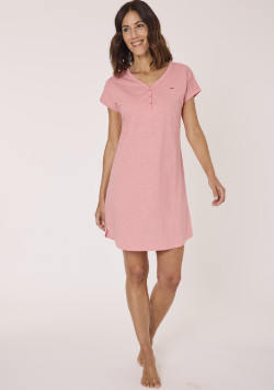 Chemise de nuit 100% coton Femme rose