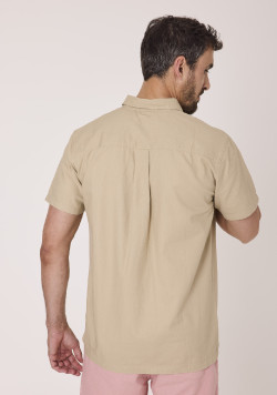Chemise en lin Homme beige