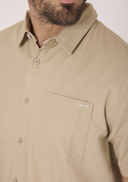 Chemise en lin Homme beige