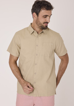 Chemise en lin Homme beige