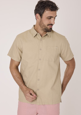 Chemise en lin Homme beige