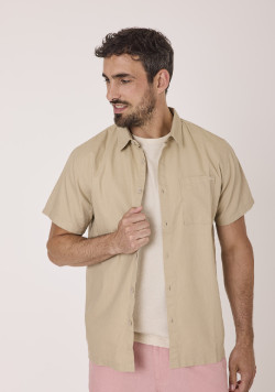 Chemise en lin Homme beige