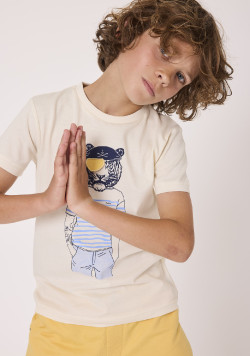 Tee Shirt 100% coton Garçon beige