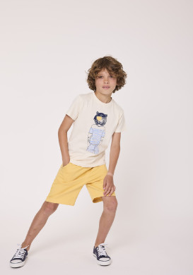 Tee Shirt 100% coton Garçon beige
