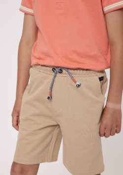 Bermuda garçon molleton beige 100% coton