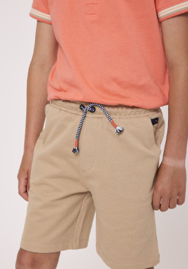 Bermuda garçon molleton beige 100% coton