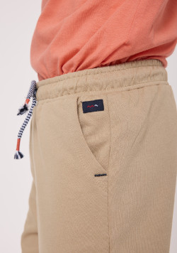 Bermuda garçon molleton beige 100% coton