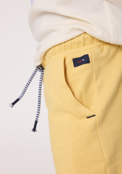 Bermuda garçon molleton jaune 100% coton