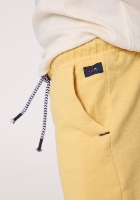 Bermuda garçon molleton jaune 100% coton Bermuda garçon molleton jaune 100% coton