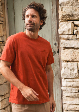 Tee-shirt rouge homme 100% coton Tee-shirt rouge homme 100% coton