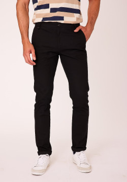 Pantalon chino noir homme