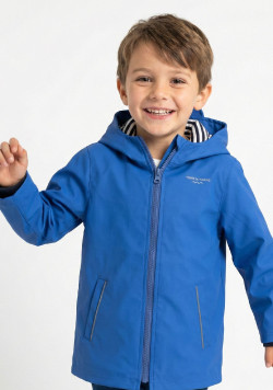 Ciré garçon à capuche bleu vif