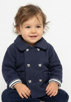 Manteau Bébé polaire bleu marine