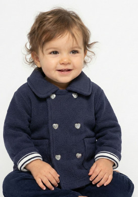 Manteau Bébé polaire bleu marine Manteau Bébé polaire bleu marine