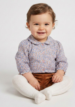 Ensemble chemise imprimée + short camel Bébé
