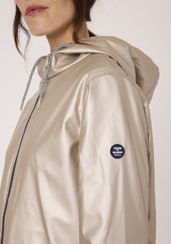 Ciré à capuche pour Femme beige doré