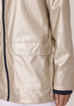 Ciré à capuche pour Femme beige doré