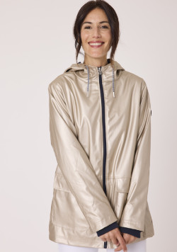 Ciré à capuche pour Femme beige doré