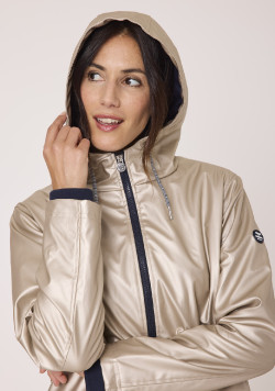 Ciré à capuche pour Femme beige doré