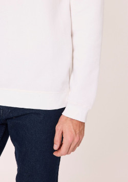 Sweat col rond homme blanc