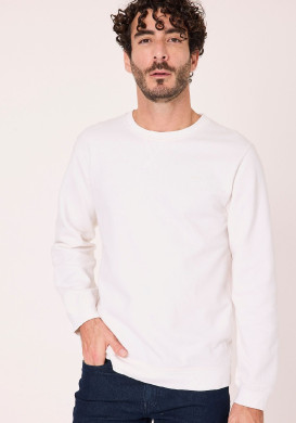 Sweat col rond homme blanc Sweat col rond homme blanc