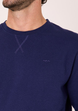 Sweat col rond homme bleu marine