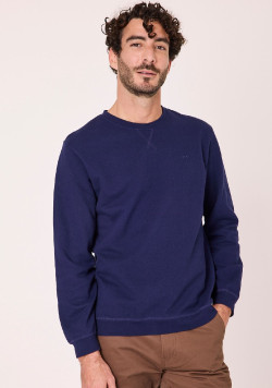 Sweat col rond homme bleu marine