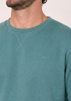 Sweat col rond homme vert