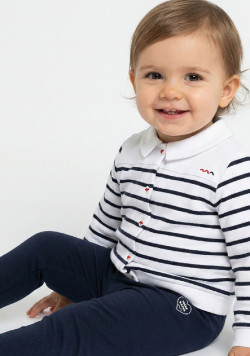 Legging long bleu marine bébé fille