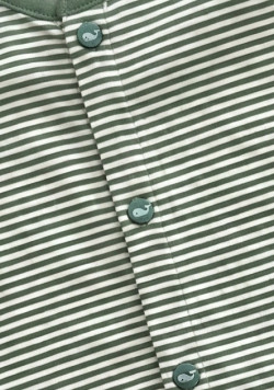 Combishort 100% coton rayé verte bébé
