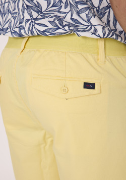 Bermuda coton jaune homme