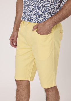 Bermuda coton jaune homme