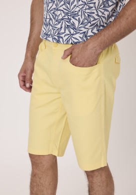 Bermuda coton jaune homme Bermuda coton jaune homme
